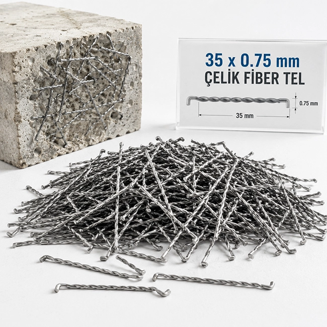 35 x 0.75 mm Çelik Fiber Tel