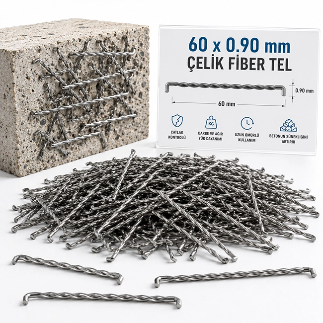 60 x 0.90 mm Çelik Fiber Tel